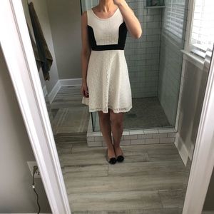 3/$15 Cream lace and black dress